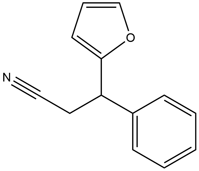 2-Furanpropanenitrile, β-phenyl- Structure