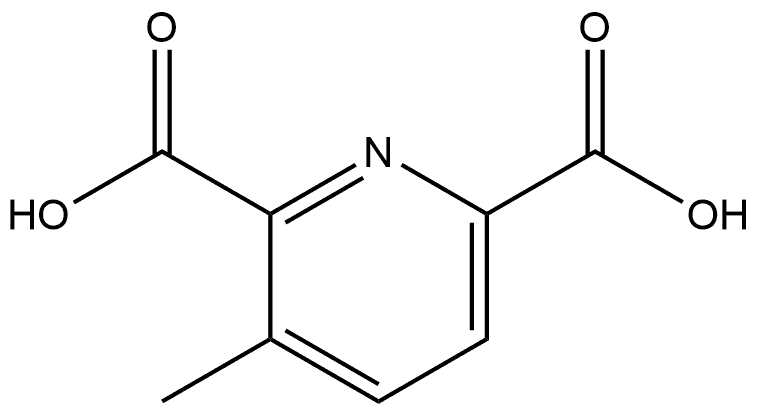 3-Methyl-2,6-pyridinedicarboxylic acid Structure