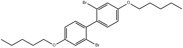 1,1'-Biphenyl, 2,2'-dibromo-4,4'-bis(pentyloxy)- Structure