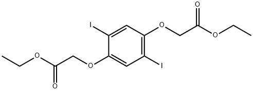 Acetic acid, 2,2'-[(2,5-diiodo-1,4-phenylene)bis(oxy)]bis-, 1,1'-diethyl ester Structure