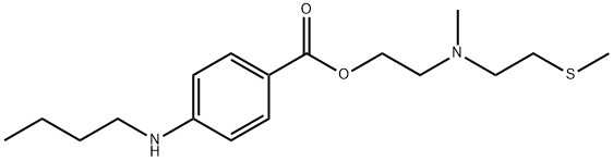 Benzoic acid, 4-(butylamino)-, 2-[methyl[2-(methylthio)ethyl]amino]ethyl ester 구조식 이미지