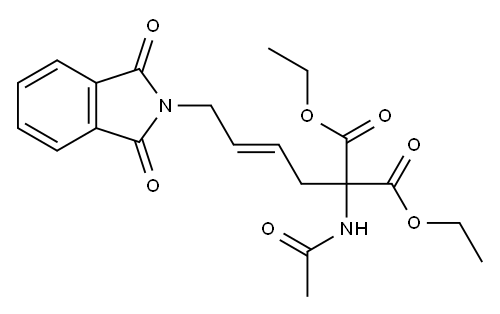 Propanedioic acid, (acetylamino)[(2E)-4-(1,3-dihydro-1,3-dioxo-2H-isoindol-2-yl)-2-butenyl]-, diethyl ester (9CI) Structure