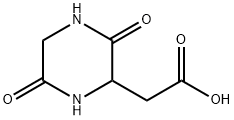 2-(3,6-dioxopiperazin-2-yl)acetic acid Structure