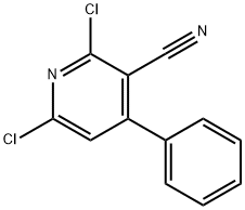 3-Pyridinecarbonitrile, 2,6-dichloro-4-phenyl- 구조식 이미지