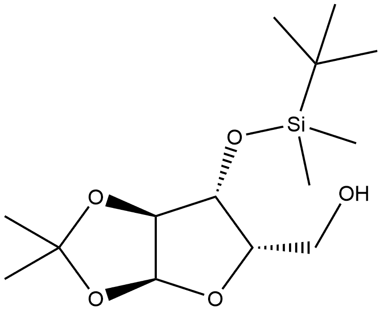 α-L-Xylofuranose, 3-O-[(1,1-dimethylethyl)dimethylsilyl]-1,2-O-(1-methylethylidene)- Structure