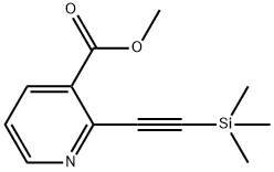 3-Pyridinecarboxylic acid, 2-[2-(trimethylsilyl)ethynyl]-, methyl ester Structure