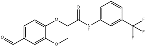 Acetamide, 2-(4-formyl-2-methoxyphenoxy)-N-[3-(trifluoromethyl)phenyl]- Structure