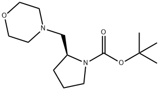 1-Pyrrolidinecarboxylic acid, 2-(4-morpholinylmethyl)-, 1,1-dimethylethyl ester, (2S)- Structure
