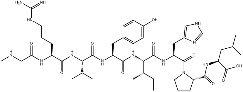 [sar1, leu8]-angiotensin ii acetate hydrate Structure