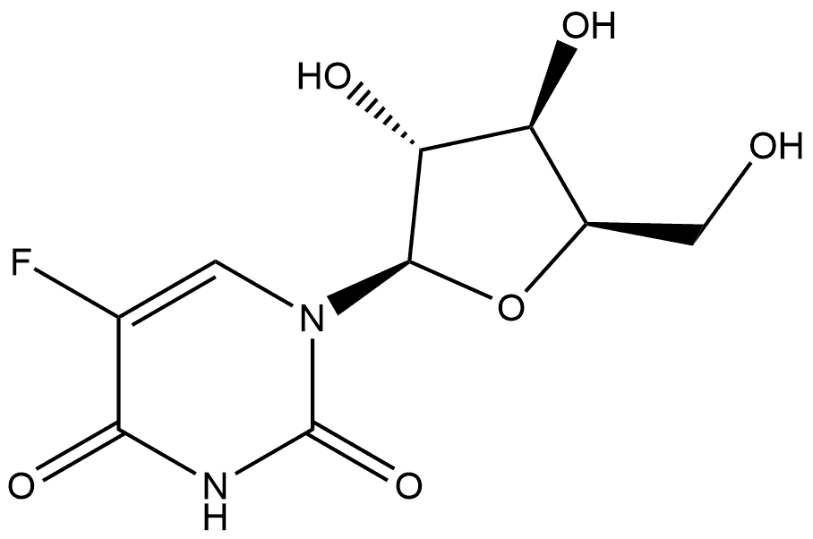 2,4(1H,3H)-Pyrimidinedione, 5-fluoro-1-β-D-xylofuranosyl- Structure