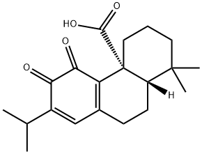 4a(2H)-Phenanthrenecarboxylic acid, 1,3,4,5,6,9,10,10a-octahydro-1,1-dimethyl-7-(1-methylethyl)-5,6-dioxo-, (4aR,10aS)- 구조식 이미지