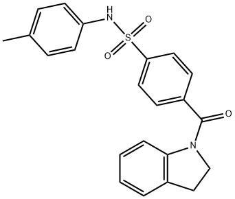 Benzenesulfonamide, 4-[(2,3-dihydro-1H-indol-1-yl)carbonyl]-N-(4-methylphenyl)- 구조식 이미지