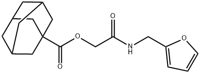 {[(furan-2-yl)methyl]carbamoyl}methyl adamantane-1-carboxylate Structure