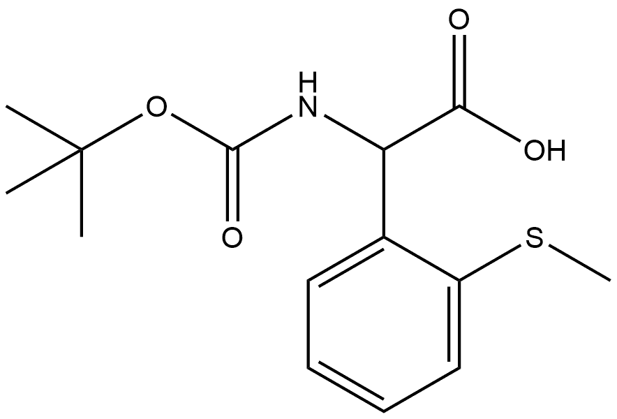 2-((tert-butoxycarbonyl)amino)-2-(2-(methylthio)phenyl)acetic acid Structure