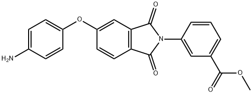 Benzoic acid, 3-[5-(4-aminophenoxy)-1,3-dihydro-1,3-dioxo-2H-isoindol-2-yl]-, methyl ester Structure