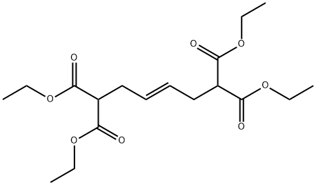 3-Hexene-1,1,6,6-tetracarboxylic acid, tetraethyl ester, (E)- (9CI) Structure