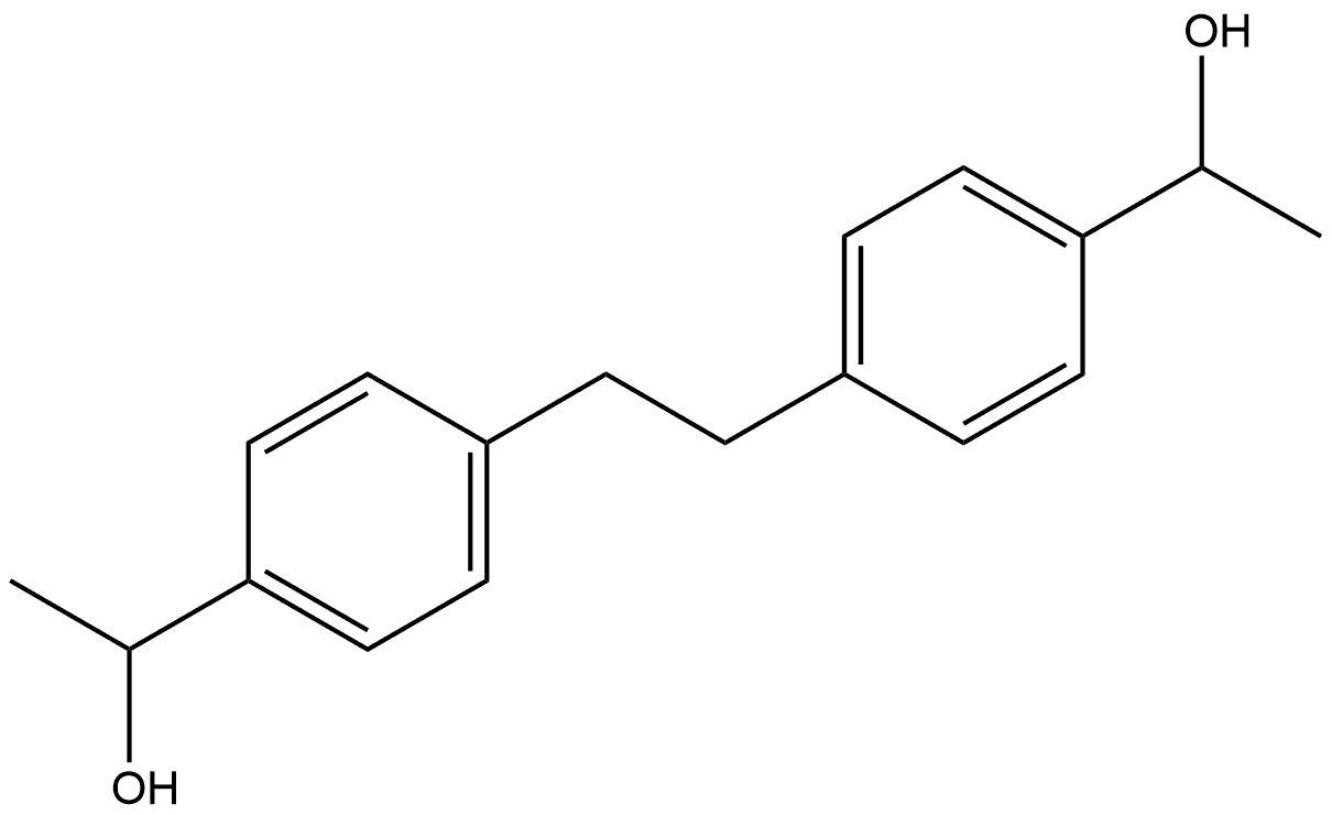 Benzenemethanol, 4,4'-(1,2-ethanediyl)bis[α-methyl- Structure