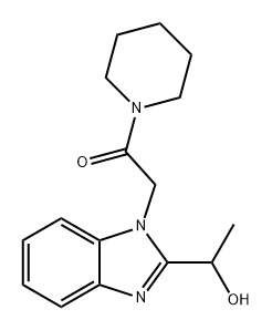 Ethanone, 2-[2-(1-hydroxyethyl)-1H-benzimidazol-1-yl]-1-(1-piperidinyl)- 구조식 이미지