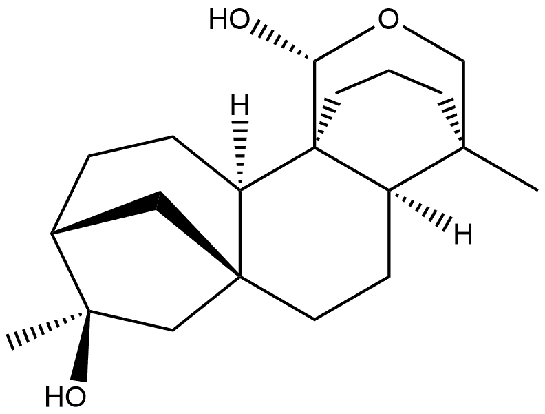 Kauran-16,20-diol, 18,20-epoxy-, (4α,20R)- (9CI) Structure