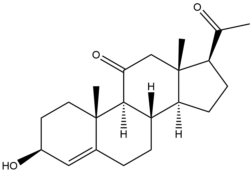 Pregn-4-ene-11,20-dione, 3-hydroxy-, (3β)- (9CI) Structure