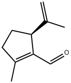 1-Cyclopentene-1-carboxaldehyde, 2-methyl-5-(1-methylethenyl)-, (5S)- Structure