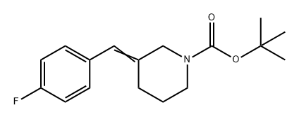 1-Piperidinecarboxylic acid, 3-[(4-fluorophenyl)methylene]-, 1,1-dimethylethyl ester 구조식 이미지