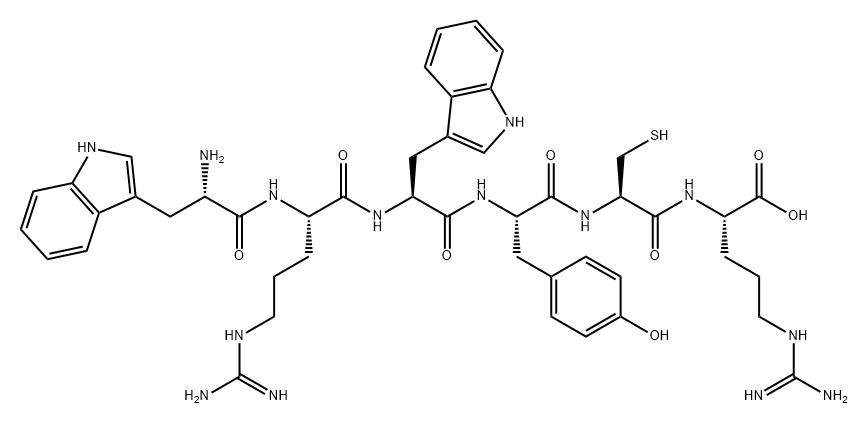 L-Arginine, L-tryptophyl-L-arginyl-L-tryptophyl-L-tyrosyl-L-cysteinyl- Structure