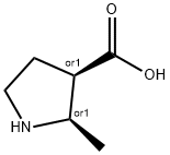 3-Pyrrolidinecarboxylic acid, 2-methyl-, (2R,3R)-rel- Structure