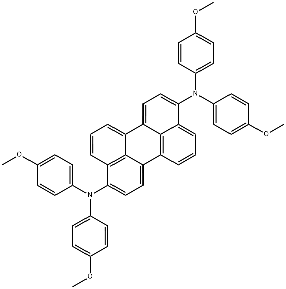 3,9-Perylenediamine, N3,N3,N9,N9-tetrakis(4-methoxyphenyl)- Structure