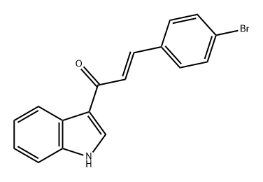 2-Propen-1-one, 3-(4-bromophenyl)-1-(1H-indol-3-yl)-, (E)- (9CI) Structure