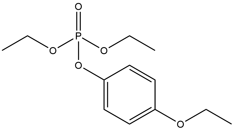 Phosphoric acid, 4-ethoxyphenyl diethyl ester Structure