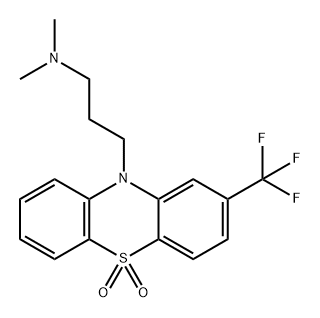 10H-Phenothiazine-10-propanamine, N,N-dimethyl-2-(trifluoromethyl)-, 5,5-dioxide Structure