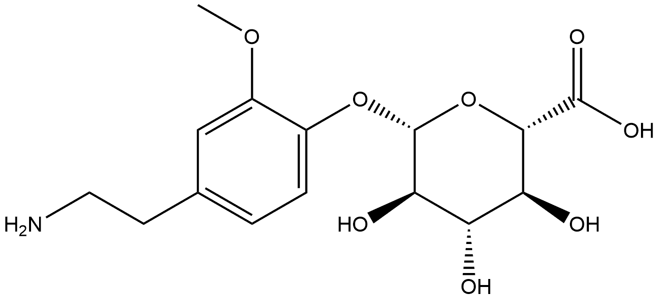 3-Methoxy Tyramine Glucuronide 구조식 이미지