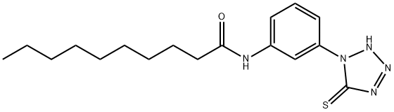Decanoylamidophenyl-mercaptotetrazol 구조식 이미지