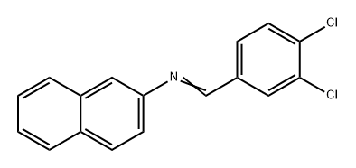 2-Naphthalenamine, N-[(3,4-dichlorophenyl)methylene]- Structure