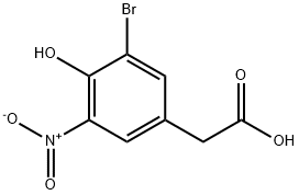 (3-Bromo-4-hydroxy-5-nitrophenyl)acetic acid Structure