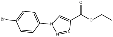 1H-1,2,3-Triazole-4-carboxylic acid, 1-(4-bromophenyl)-, ethyl ester 구조식 이미지