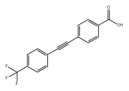 Benzoic acid, 4-[2-[4-(trifluoromethyl)phenyl]ethynyl]- Structure