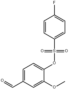 4-formyl-2-methoxyphenyl 4-fluoro-1-benzenesulfonate Structure