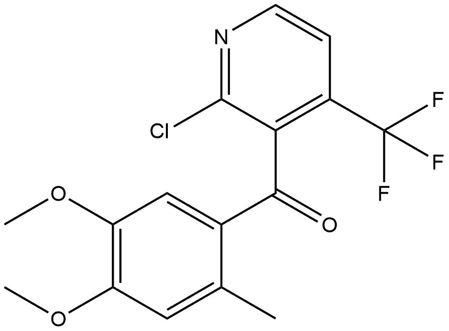 2-Chloro-4-(trifluoromethyl)-3-pyridinyl](4,5-dimethoxy-2-methylphenyl)metha... Structure