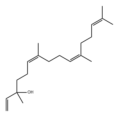 1,6,10,14-Hexadecatetraen-3-ol, 3,7,11,15-tetramethyl-, (6Z,10Z)- Structure