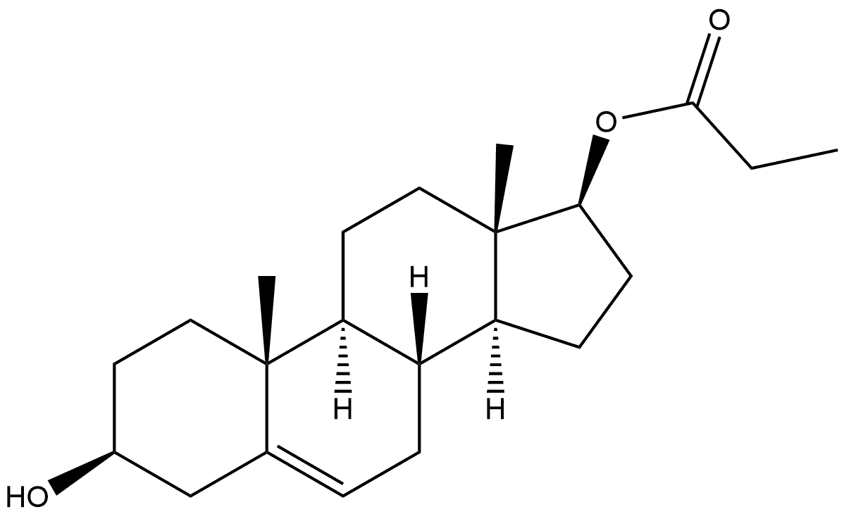 Androst-5-ene-3,17-diol, 17-propanoate, (3β,17β)- (9CI) Structure