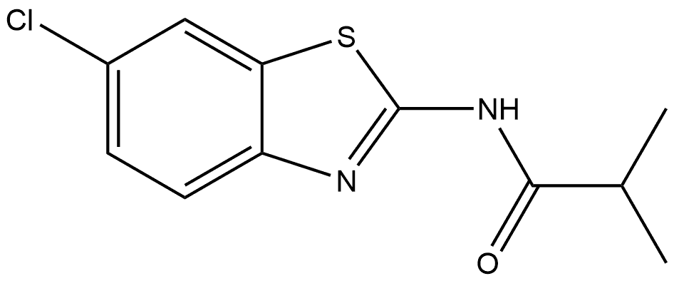 N-(6-Chloro-2-benzothiazolyl)-2-methylpropanamide Structure