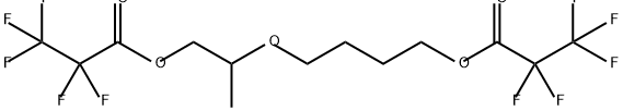 Propanoic acid, pentafluoro-, 4-[1-methyl-2-(2,2,3,3,3-pentafluoro-1-oxopropoxy)ethoxy]butyl ester (9CI) Structure