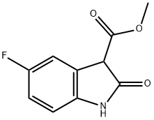 1H-Indole-3-carboxylic acid, 5-fluoro-2,3-dihydro-2-oxo-, methyl ester Structure