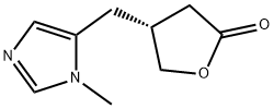 2(3H)-Furanone, dihydro-4-[(1-methyl-1H-imidazol-5-yl)methyl]-, (4R)- 구조식 이미지