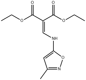 Propanedioic acid, 2-[[(3-methyl-5-isoxazolyl)amino]methylene]-, 1,3-diethyl ester Structure