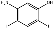 Phenol, 5-amino-2,4-diiodo- Structure