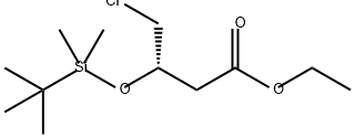 Butanoic acid, 4-chloro-3-[[(1,1-dimethylethyl)dimethylsilyl]oxy]-, ethyl ester, (3S)- Structure