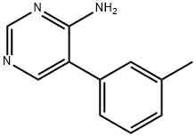 4-Pyrimidinamine, 5-(3-methylphenyl)- Structure